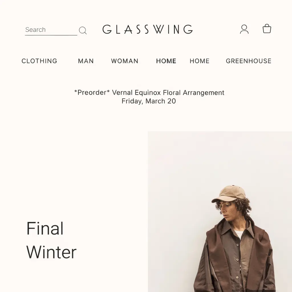 Glasswing shop project preview